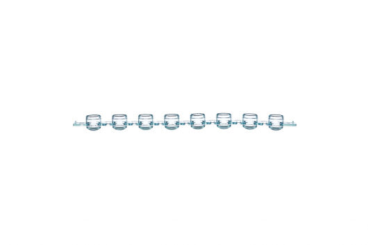 SAPPHIRE lid chain for 8-strips, PP, blue, GEW