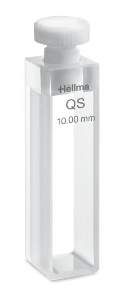 Hellma® macro cell type 110-QS, D=10 mm, 3500 µl, with PTFE plug and transmission index