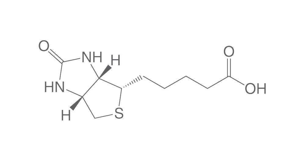 D(+)-Biotin, min. 98,5 %, Ph.Eur., for biochemistry, 500 mg, glass - Luminix Health