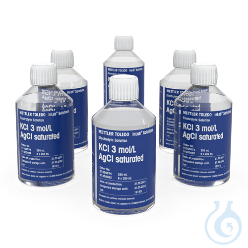 Image of Electrol. 3 mol/L KCl Sat AgCl, 6x250mL - Luminix Health