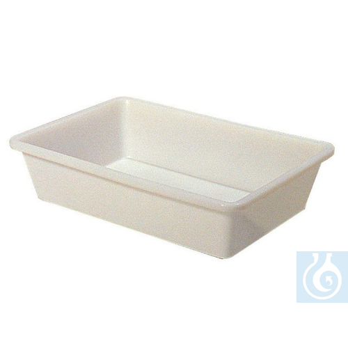 Photographic trays, volume 6 litre, HDPE white, dim. B 340 x D 240 x H 100 mm - Luminix Health