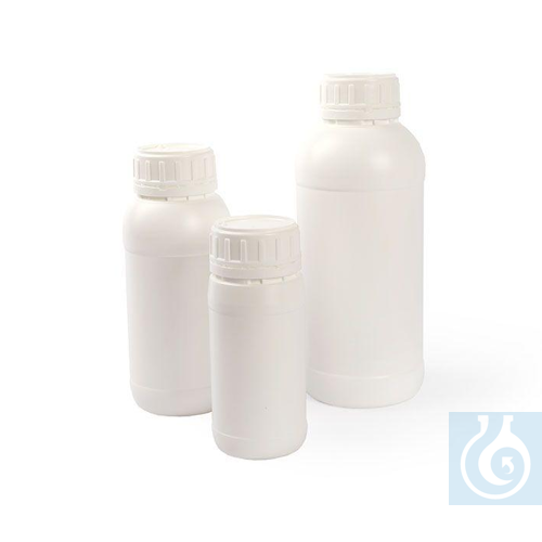 Round bottle 1000 ml, HDPE, self sealing screw cap, Ø 90 x H 220 mm, mouth 41 mm - Luminix Health