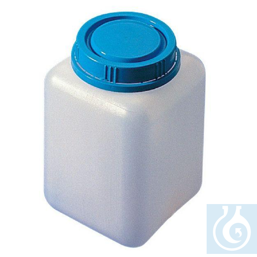 Screw cap jar 1000 ml, HDPE, tamper evident screw cap, 95 x 95 x H 135 mm - Luminix Health