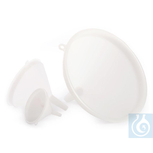 Funnel 300 ml, HDPE, Ø 100 x 10 x H 40 mm. With vent and eyelet. - Luminix Health