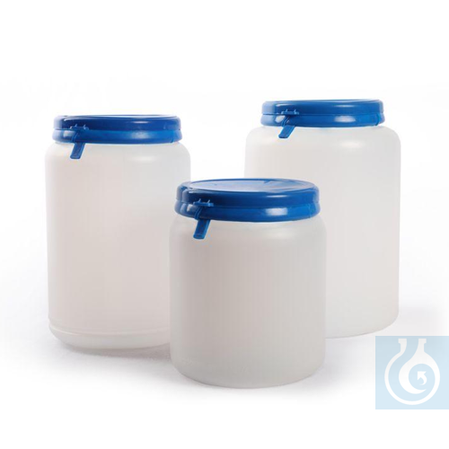 Pressure cap jars 1000 ml, HDPE, tamper evident cap, Ø 110 x H 130, mouth 86 mm - Luminix Health