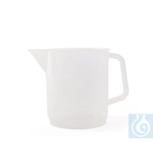 Graduated jugs in PP with embossed scale 250 ml, with handle and spout - Luminix Health
