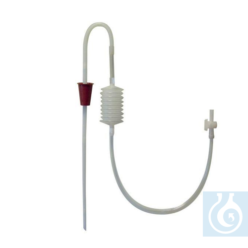 HDPE/PVC siphon with bellows and stopcock - Luminix Health