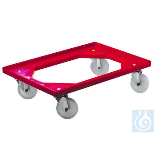 Image of Trolley for Euronorm crates, grated bottom. Material: ABS - Luminix Health