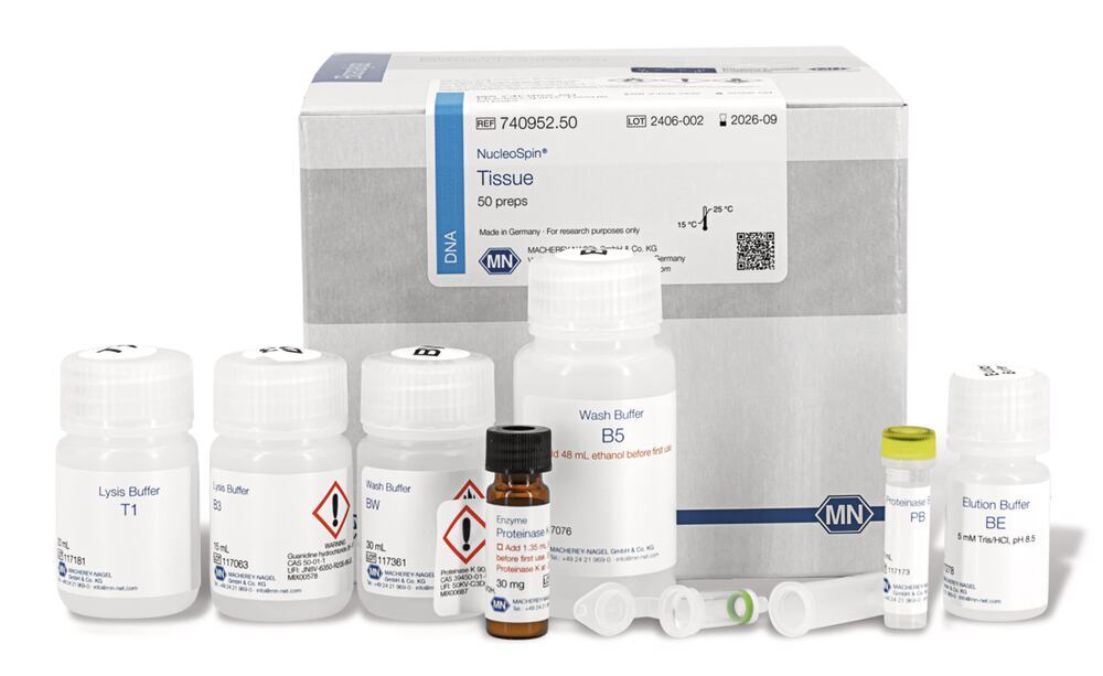 NucleoSpin Tissue mini kit for DNA from cells and tissue, 50 preps, 1 kit