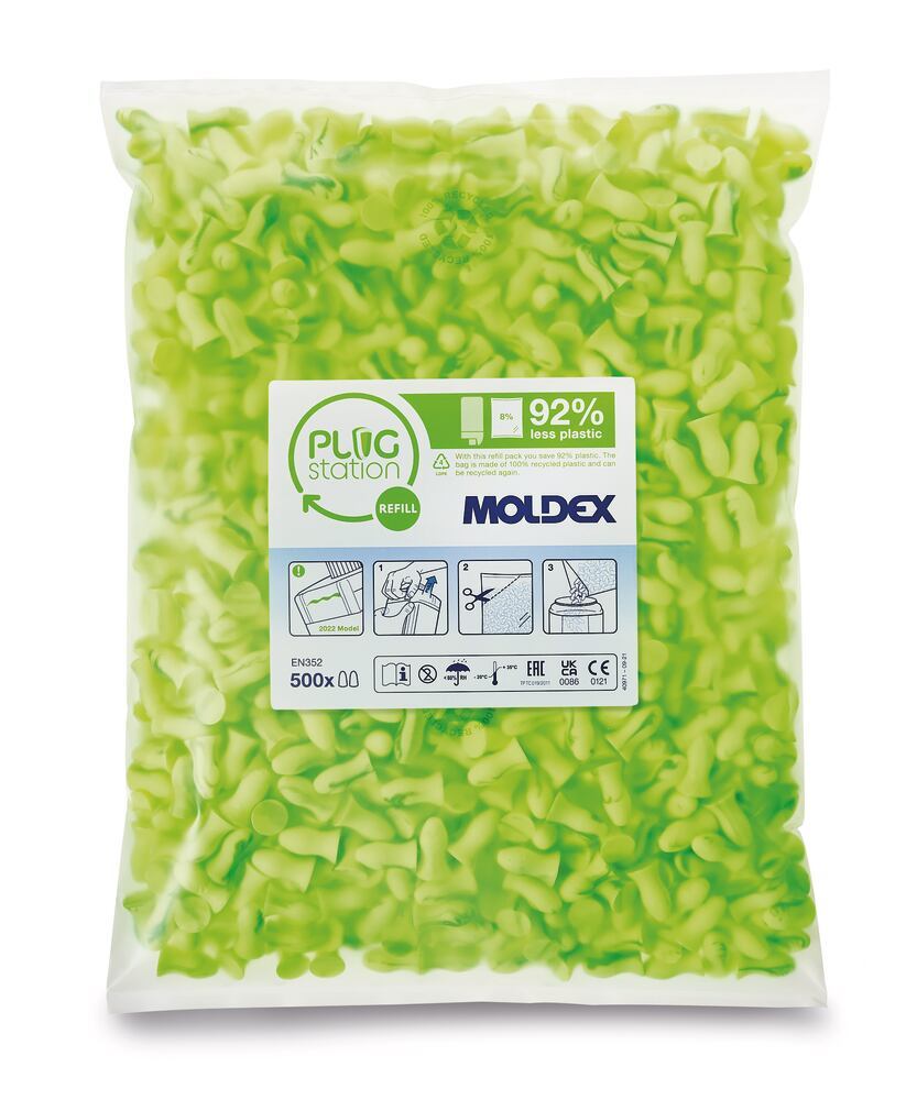 Contours single-use ear plugs, refill pack, 500 pair