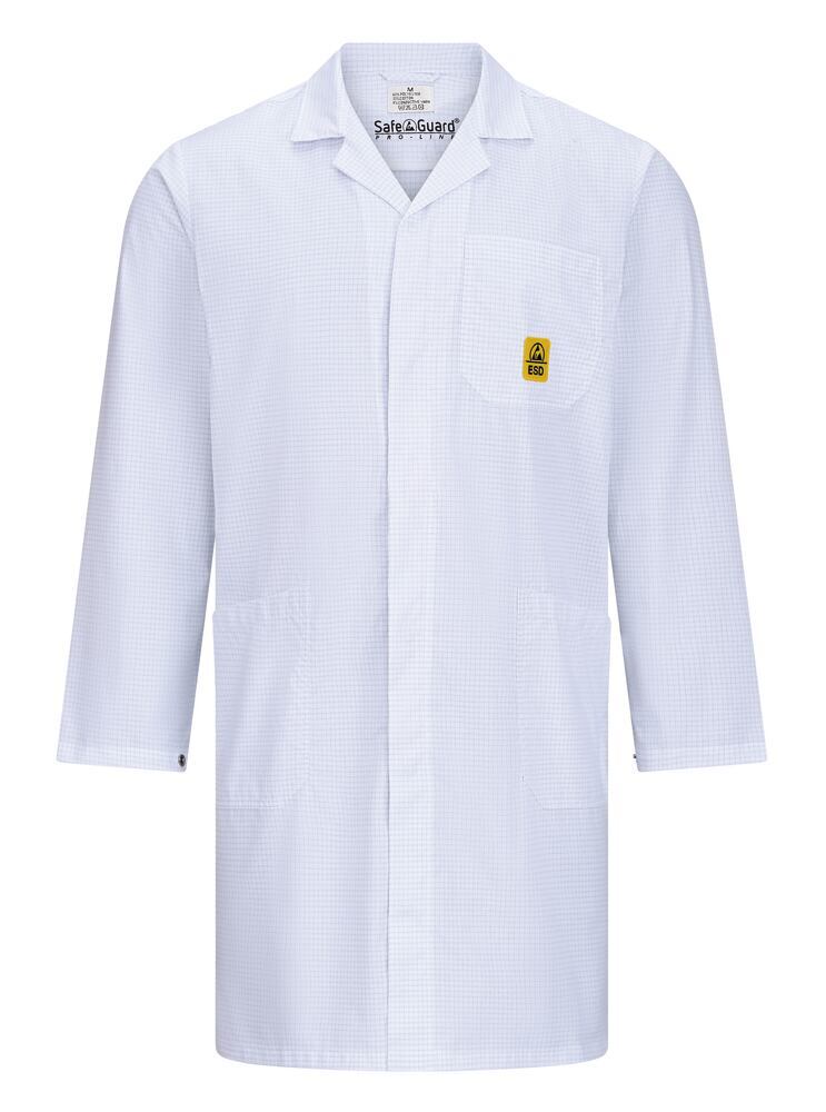 ESD work coat SAFEGUARD PRO Line, white, unisex, size 5XL
