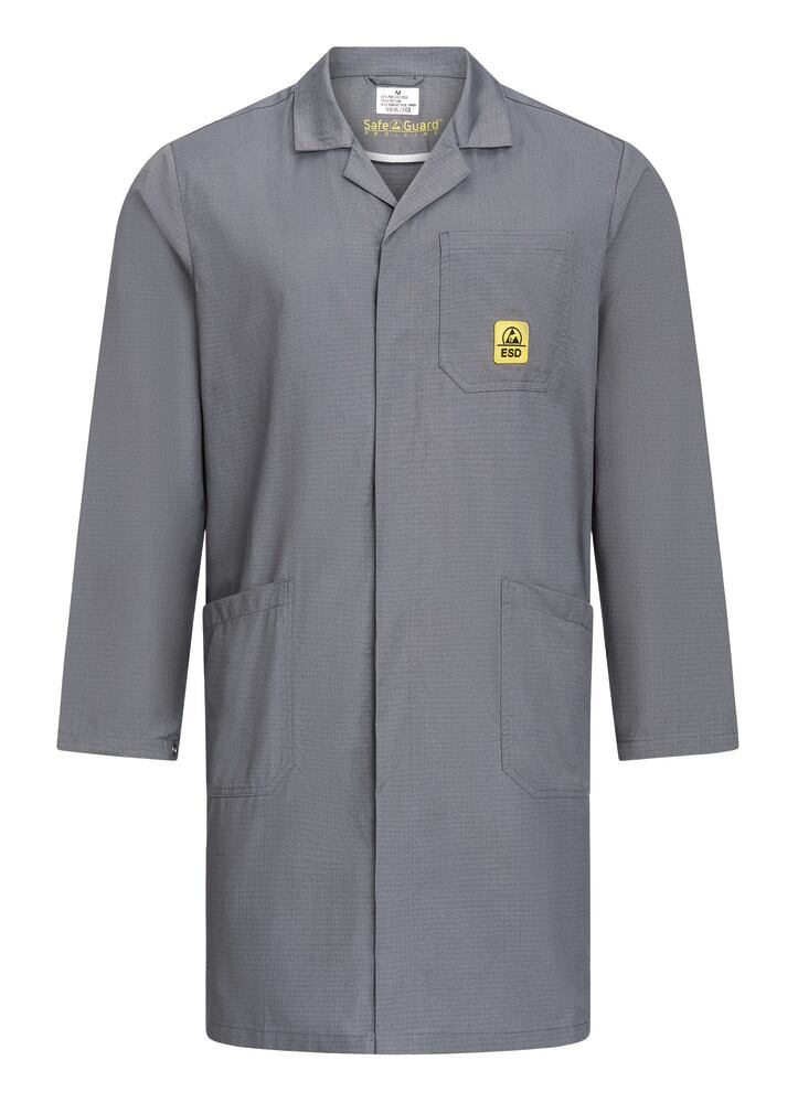 ESD work coat SAFEGUARD PRO Line, grey, unisex, size 4XL