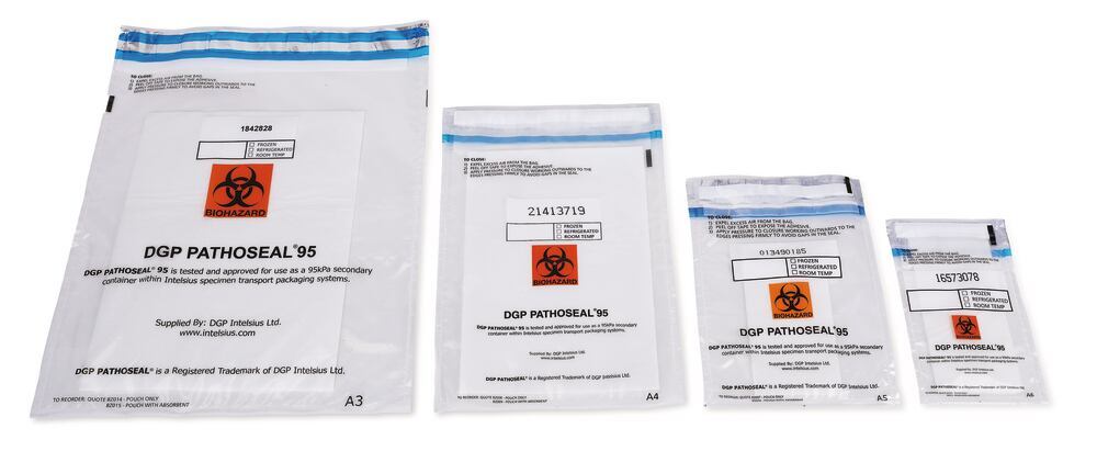 PathoSeal 95 mailing bags, A4, with absorbent pad, 100 pc(s)