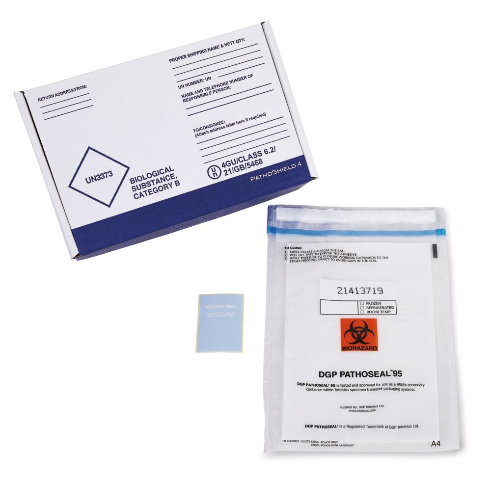 PathoShield shipping carton, 291 × 191 × 102 mm