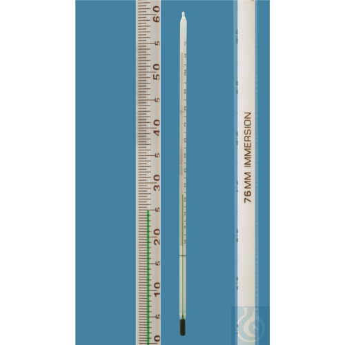 General purpose thermometer, solid stem, -10/0+110:0,5°C, white backed,
