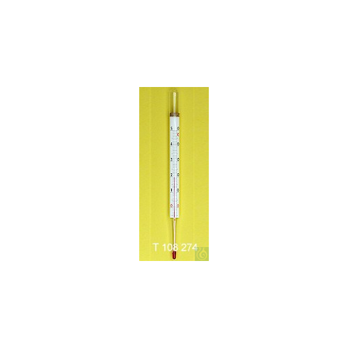 Refill cylinder thermometer, enclosed scale, 0+50:1°C, capillary prismatic