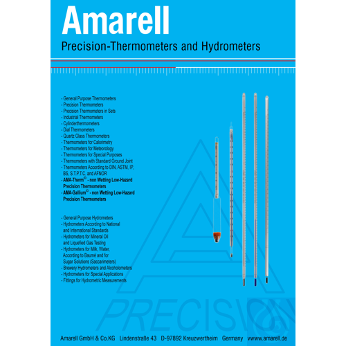 Image of Alcoholometer, class III, DIN 12803, 60-65:0,1%vol., accuracy +/- 1 scale