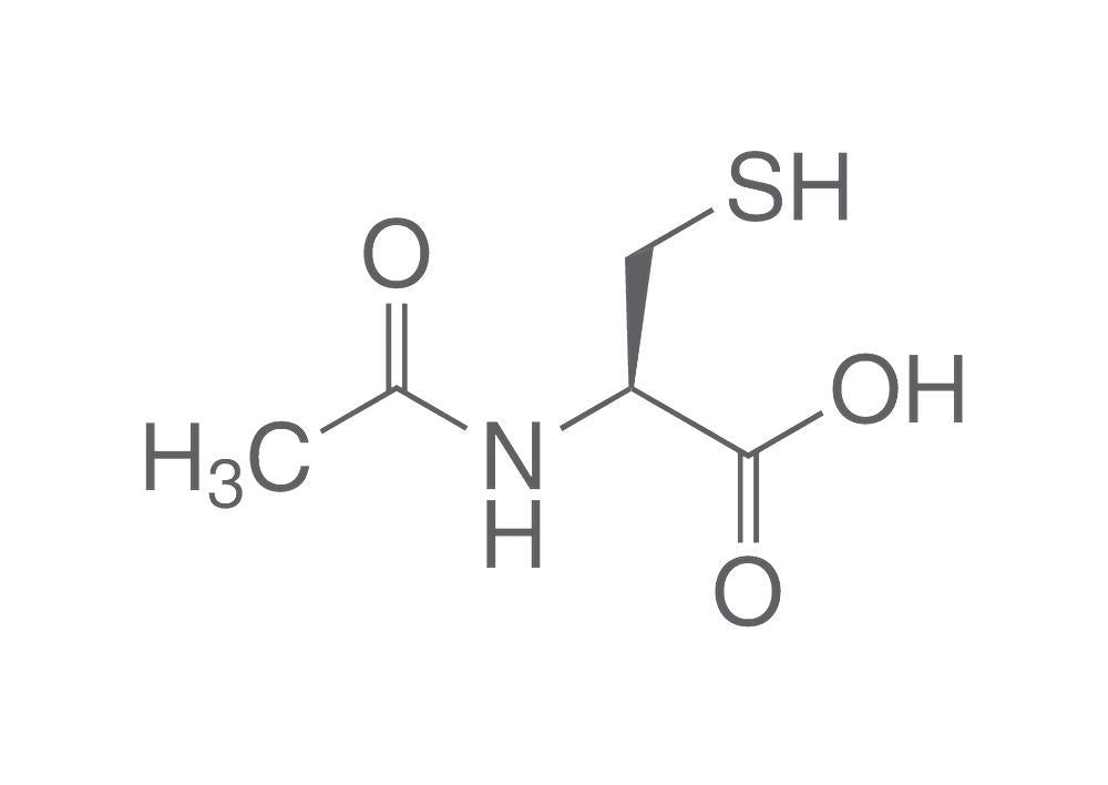 N-Acetyl-L-cysteine, min. 98 %, for biochemistry, 25 g, glass - Luminix Health