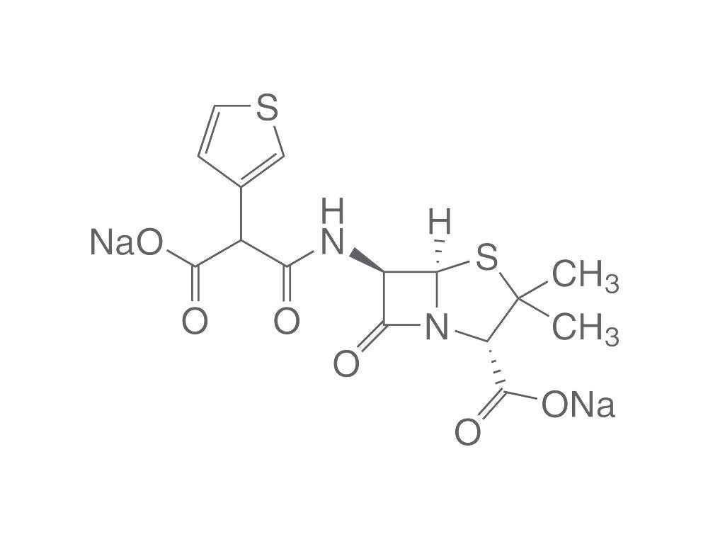 Ticarcillin disodium salt, min. 85 %, for biochemistry, 500 mg, glass - Luminix Health
