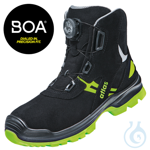 FLASH 8255 XP BOA ESD - S3 - W10 - Gr.36, black, neon-yellow - Luminix Health