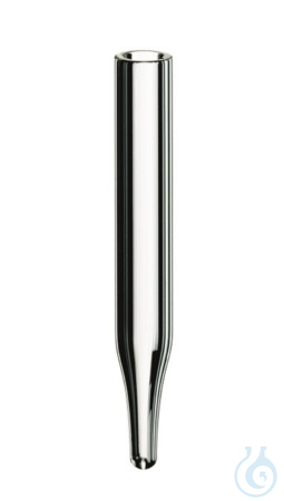 Micro-Insert 0.1ml, 34x5mm, clear glass, 1st hydrolytic class, 13mm top - Luminix Health