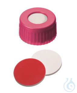 Image of ND9 Short Thread Cap pink, Silicone white/PTFE red - Luminix Health