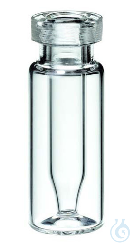 Crimp Neck Vial ND11 w/ small 0.3 ml Micro- Insert, 32 x 11,6 mm, clear glass - Luminix Health