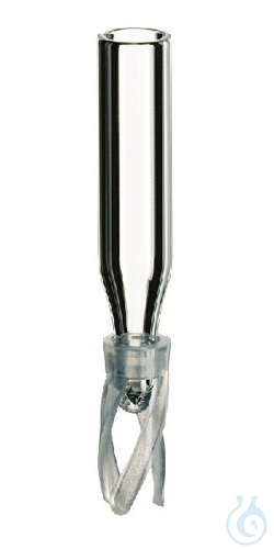 0.1ml Micro-Insert, 29 x 5.7mm, clear glass, w/ Plastic Spring, silanized - Luminix Health