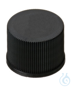 Image of 10mm PP screw cap, black, thread 10-425 1000/PAK - Luminix Health