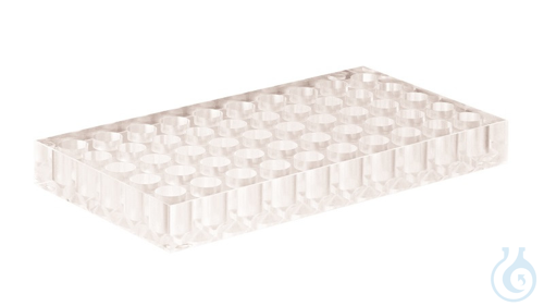 vialholder Acryl 50 holes. á 12mm diameter, 173x95x20mm, - Luminix Health