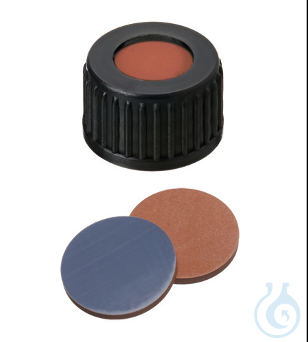 Image of ND18 PP screw cap, black,1,6mm, 10 x 100 pc - Luminix Health