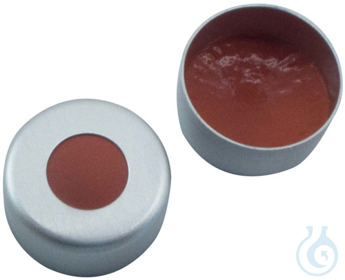 11 mm magnetic flare cap, silver painted, w/ hole, PTFE red/silicone white/PTFE - Luminix Health