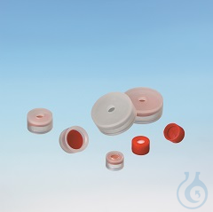 Image of 22mm PE Cap, transparent, centre hole, cap height 8.4mm