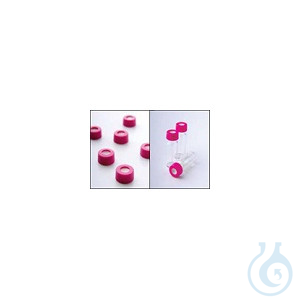Image of ND9 Short Thread Cap, pink, RedRubber/PTFE beige - Luminix Health