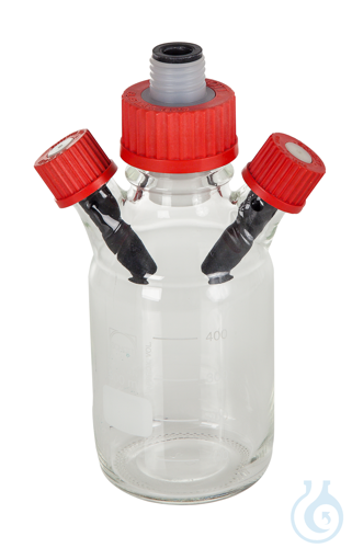 MF45/500, Measuring bottle, contents: 500 ml with 2 nozzles incl. 2x VS 25 screw - Luminix Health