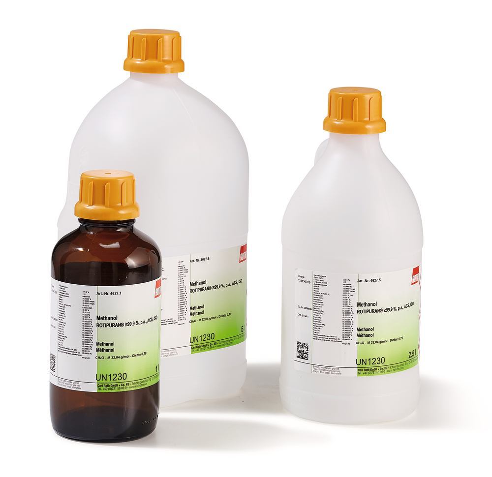 Methanol, ROTIPURAN® min. 99,9 %, p.a., ACS, ISO, 1 l, plastic - Luminix Health