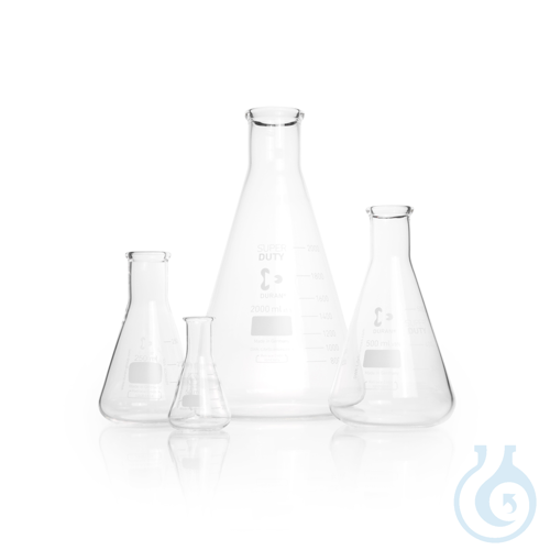 DURAN® SUPER DUTY Erlenmeyer Flask narrow neck, with reinforced rim - Luminix Health