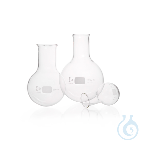 Image of DURAN® Round Bottom Flask Wide neck, with beaded rim - Luminix Health