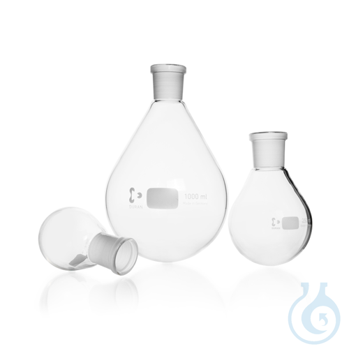 Image of DURAN® Evaporating Flask, with standard ground joint, pear shape - Luminix Health