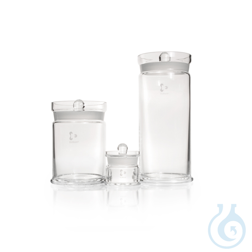 Image of DURAN® Specimen Jar, with ground, knobbed lid - Luminix Health