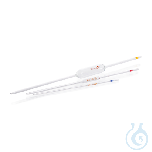 Image of Volumetric Pipette, from soda-lime glass, Class B, amber diffusion print - Luminix Health