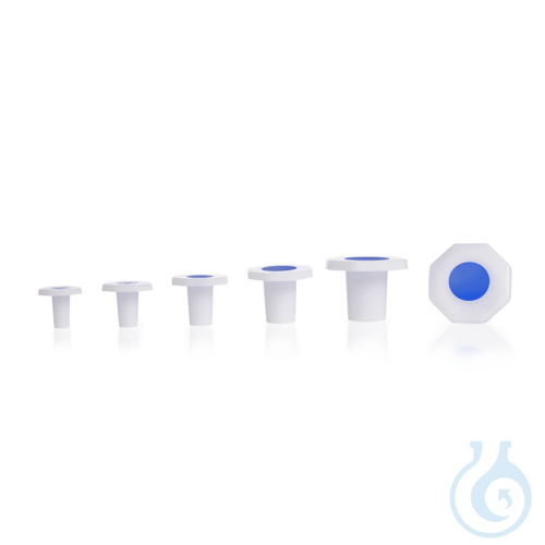 Image of DURAN® Plastic Stopper, Polyethylene, white, octagonal - Luminix Health