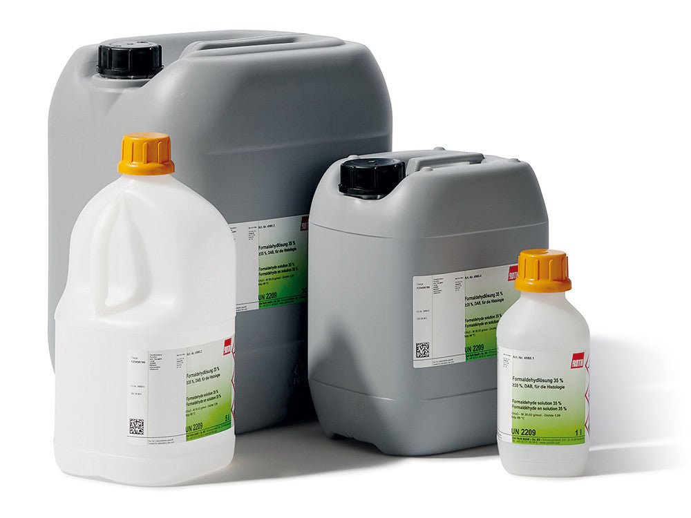 Formaldehyde solution 35 %, min. 35 % DAB, for histology, 1 l, plastic - Luminix Health