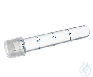 TUBE, 5 ML, PP, 12/75 MM, ROUND BOTTOM,, TWO-POSITION VENT STOPPER, NATURAL,, - Luminix Health
