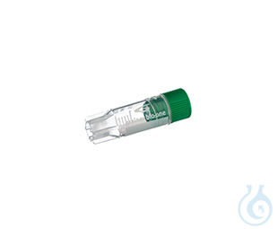 Image of CRYO.S, 1 ML, PP, CONICAL BOTTOM,, INTERNAL THREAD, GREEN SCREW CAP,, WRITING - Luminix Health