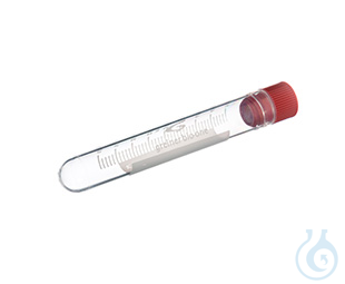 CRYO.S, 5 ML, PP, ROUND BOTTOM,, INTERNAL THREAD, RED SCREW CAP,, WRITING AREA, - Luminix Health