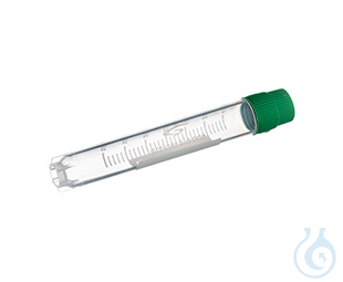 Image of CRYO.S, 4 ML, PP, ROUND BOTTOM,, EXTERNAL THREAD, GREEN SCREW CAP,, WRITING - Luminix Health