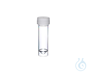 Image of MULTIPURPOSE CONTAINER, 30 ML, PS, 24/90 MM,, CONICAL BOTTOM, WHITE SCREW CAP,, - Luminix Health