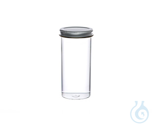 Image of MULTIPURPOSE CONTAINER, 150 ML, PS, 49/107 MM,, METAL SCREW CAP, CLEAR, W/O - Luminix Health
