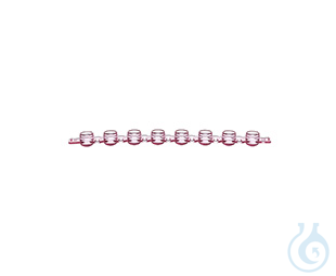 SAPPHIRE 8-CAP STRIP, PP, RED, DOMED,, FOR 6732XX, 125 PCS./BAG - Luminix Health